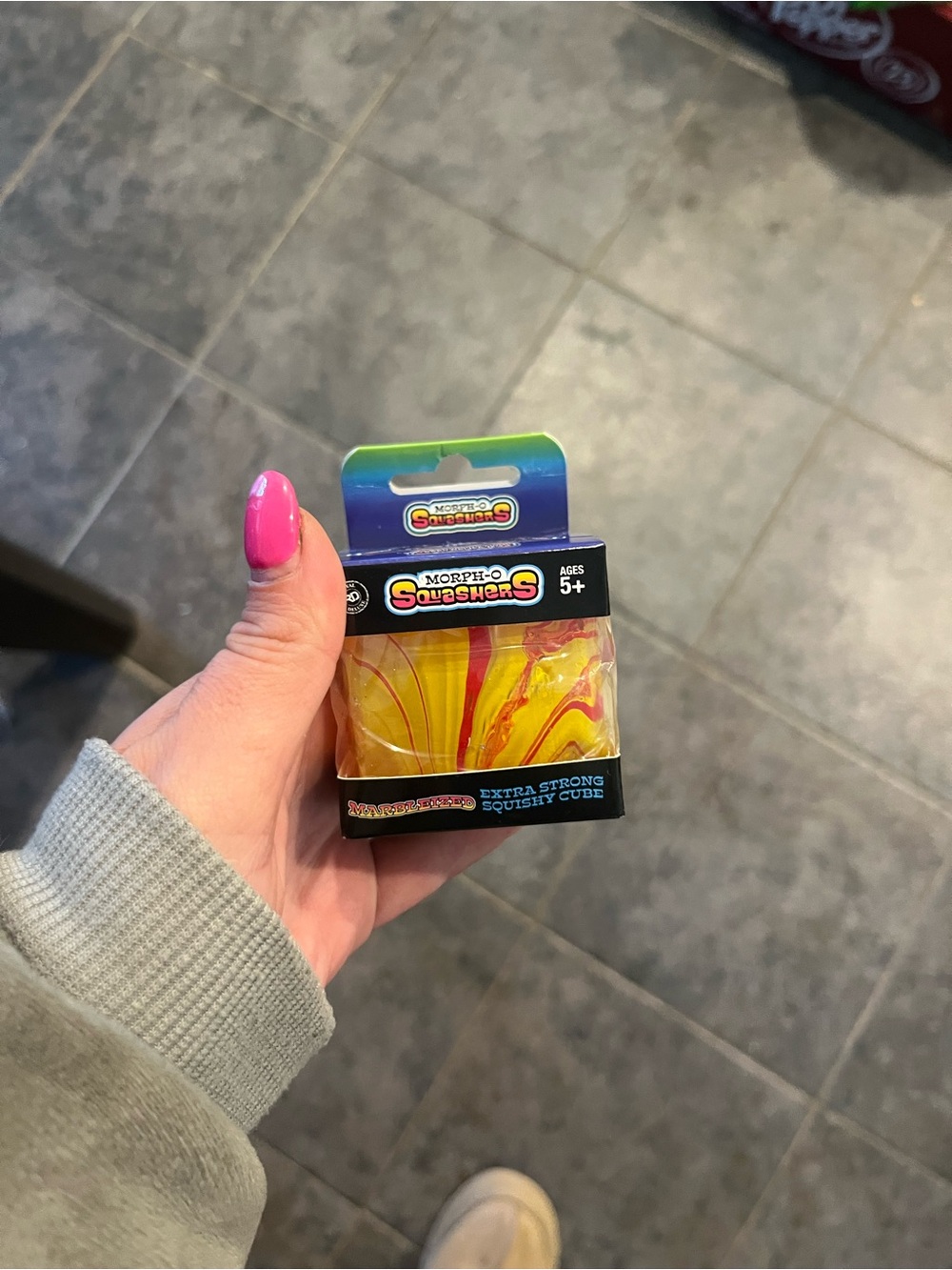 Target Morph-O Squishers Yellow & Red Swirl Squishey Cube